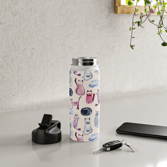 Cats in ink Water Bottle Gallery Image 4