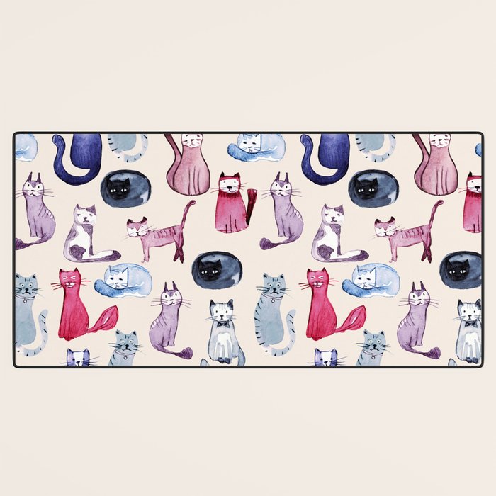 Cats in ink Desk Mat Gallery Image 3