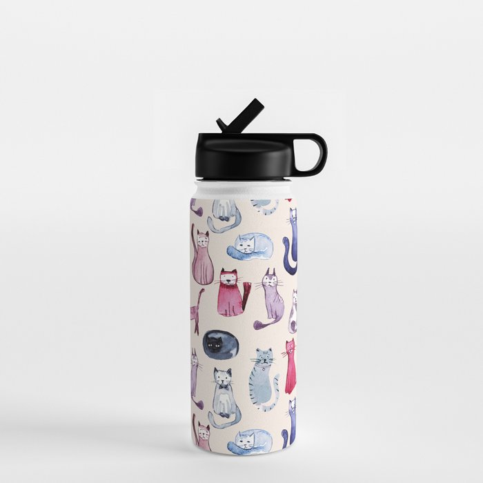 Cats in ink Water Bottle Gallery Image 1