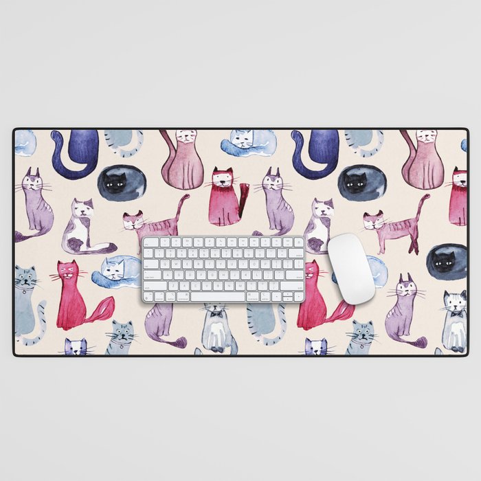 Cats in ink Desk Mat Gallery Image 1