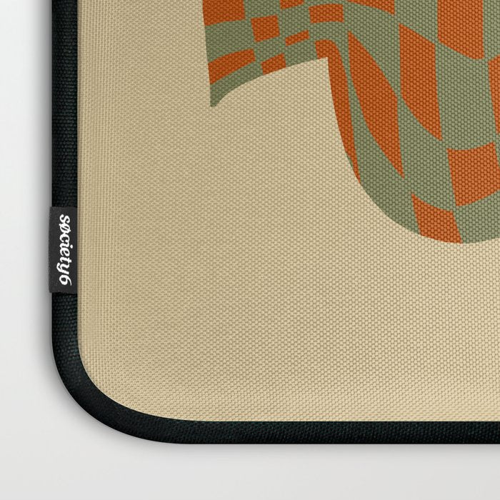 vintage flower vase with check  Laptop Sleeve Gallery Image 3