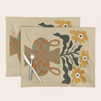 vintage flower vase with check  Placemat Gallery Image 1