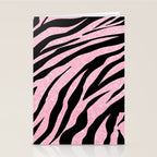 y2k mcbling light pink glitter zebra Stationery Card Gallery Image 2