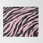 y2k mcbling light pink glitter zebra Throw Blanket Gallery Image 2
