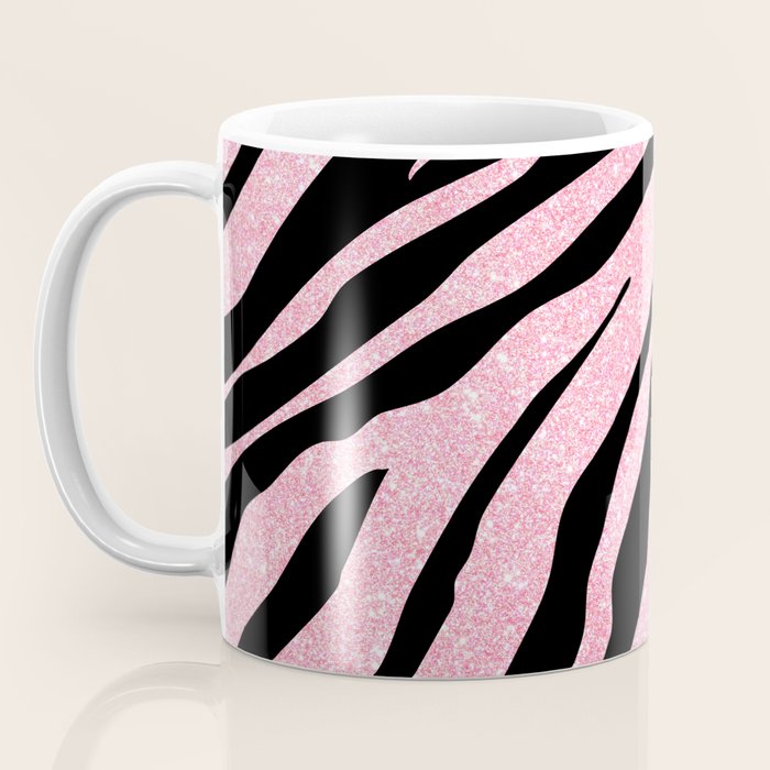 y2k mcbling light pink glitter zebra Coffee Mug Gallery Image 3