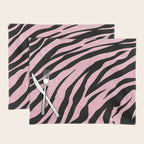 y2k mcbling light pink glitter zebra Placemat Gallery Image 1