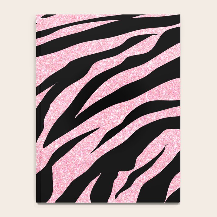 y2k mcbling light pink glitter zebra Notebook Gallery Image 4