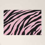 y2k mcbling light pink glitter zebra Welcome Mat Gallery Image 1