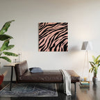 y2k mcbling light pink glitter zebra Wood Wall Art Gallery Image 2