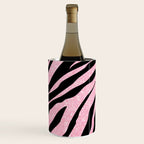 y2k mcbling light pink glitter zebra Wine Chiller Gallery Image 2