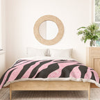 y2k mcbling light pink glitter zebra Duvet Cover Gallery Image 3