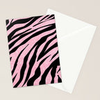 y2k mcbling light pink glitter zebra Stationery Card Gallery Image 2