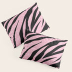 y2k mcbling light pink glitter zebra Pillow Sham Gallery Image 3