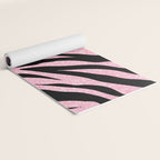 y2k mcbling light pink glitter zebra Yoga Mat Gallery Image 2