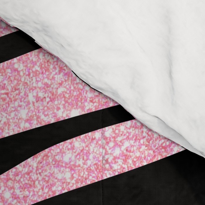 y2k mcbling light pink glitter zebra Comforter Gallery Image 4