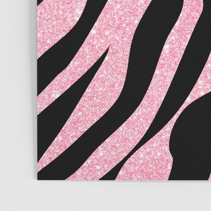 y2k mcbling light pink glitter zebra Poster Gallery Image 3