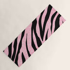y2k mcbling light pink glitter zebra Yoga Mat Gallery Image 1