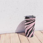 y2k mcbling light pink glitter zebra Travel Mug Gallery Image 4