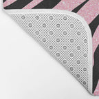 y2k mcbling light pink glitter zebra Bath Mat Gallery Image 2