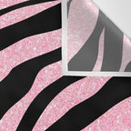 y2k mcbling light pink glitter zebra Wall Tapestry Gallery Image 3