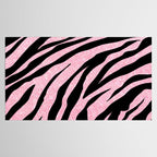 y2k mcbling light pink glitter zebra Tablecloth Gallery Image 2