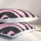 y2k mcbling light pink glitter zebra Pillow Sham Gallery Image 3