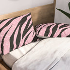 y2k mcbling light pink glitter zebra Pillow Sham Gallery Image 2
