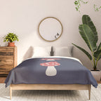 Cat and Plant 48: Cat Mushroom Comforter Gallery Image 3
