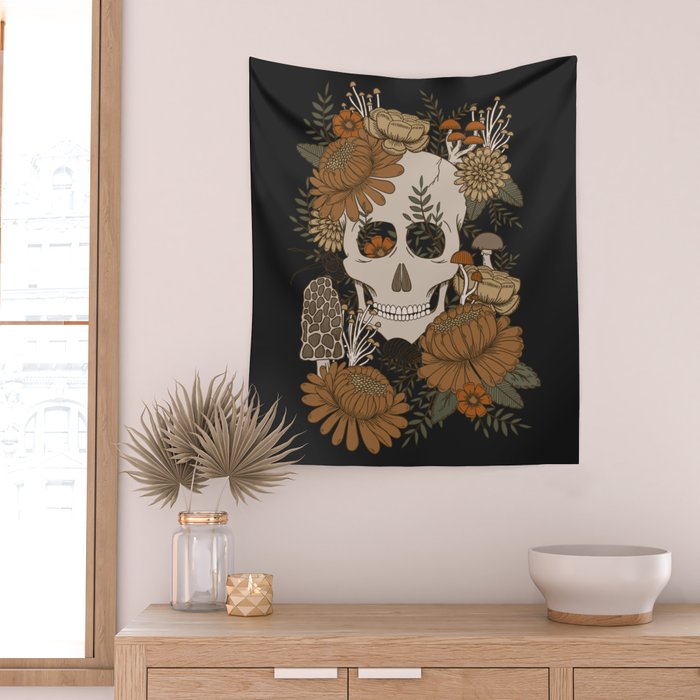 Autumn Skulls Wall Tapestry Gallery Image 2