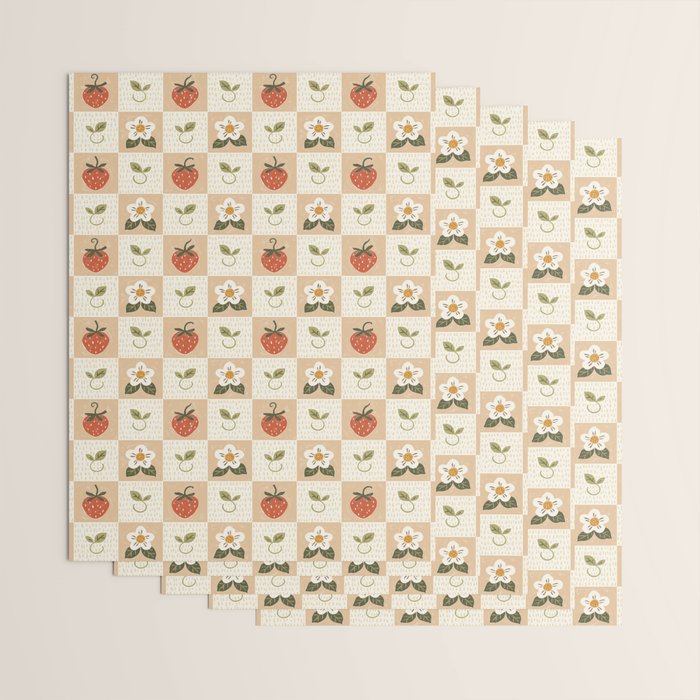Cottage Strawberries Wrapping Paper Gallery Image 3