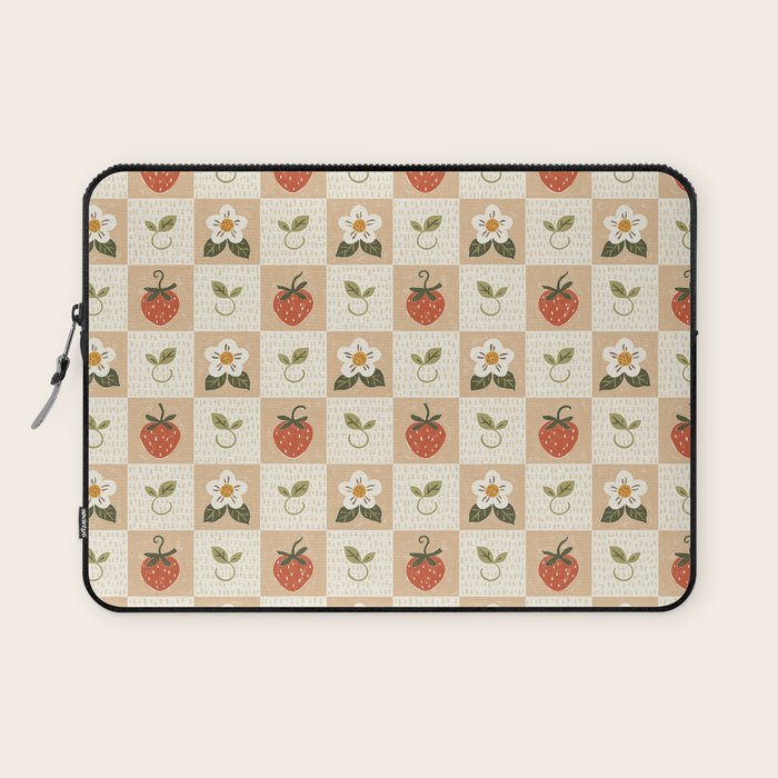 Cottage Strawberries Laptop Sleeve Gallery Image 1