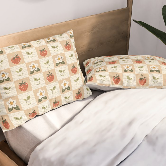 Cottage Strawberries Pillow Sham Gallery Image 2
