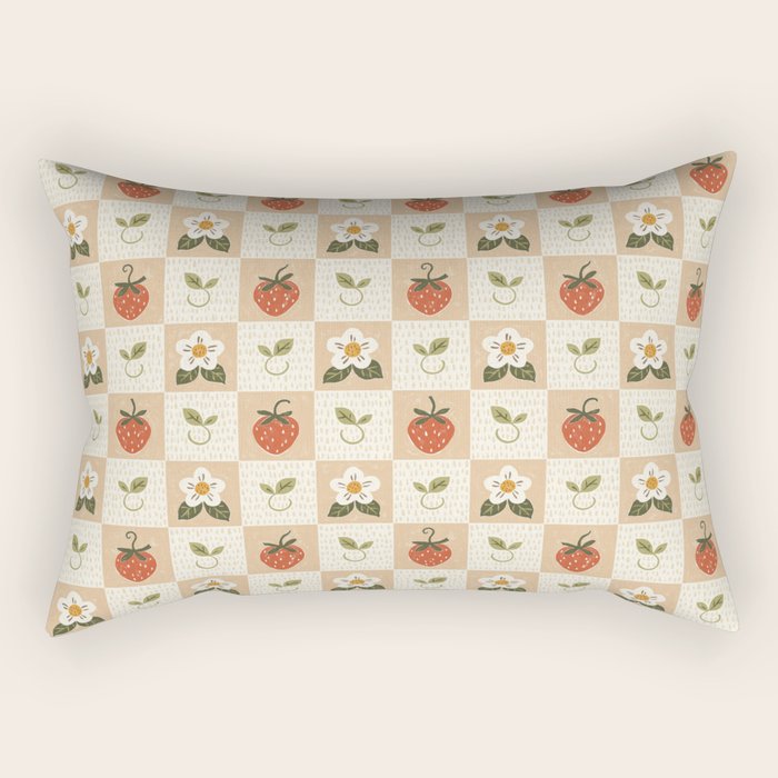 Cottage Strawberries Rectangular Pillow Gallery Image 2
