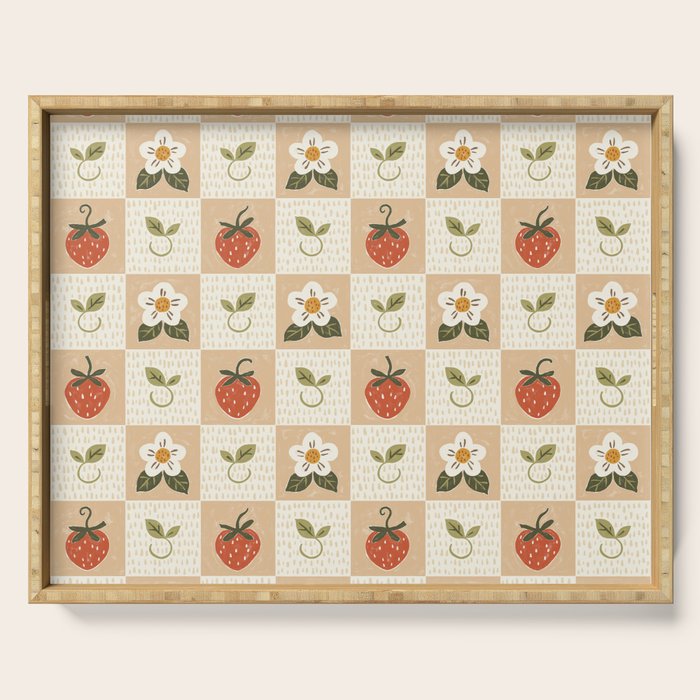 Cottage Strawberries Serving Tray Gallery Image 1