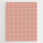 Hand Drawn Grid Pattern Peach Pink Jigsaw Puzzle Gallery Image 1