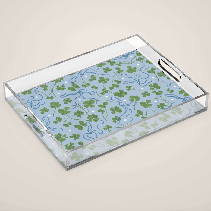 Clover Ribbon Acrylic Tray Gallery Image 1
