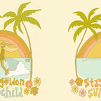 stay golden sun child lady surfer blonde / retro surf art by surfy birdy  Coffee Mug Gallery Image 2