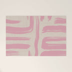 Blush Brushstrokes - Abstract Mid Century Modern Welcome Mat Gallery Image 1