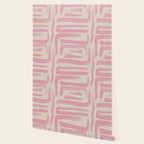 Blush Brushstrokes - Abstract Mid Century Modern Wallpaper Gallery Image 2