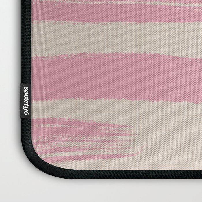 Blush Brushstrokes - Abstract Mid Century Modern Laptop Sleeve Gallery Image 3