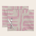 Blush Brushstrokes - Abstract Mid Century Modern Placemat Gallery Image 1