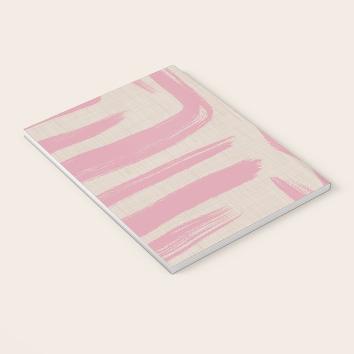 Blush Brushstrokes - Abstract Mid Century Modern Notebook Gallery Image 3