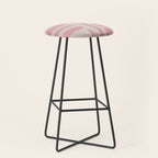 Blush Brushstrokes - Abstract Mid Century Modern Stool Gallery Image 1