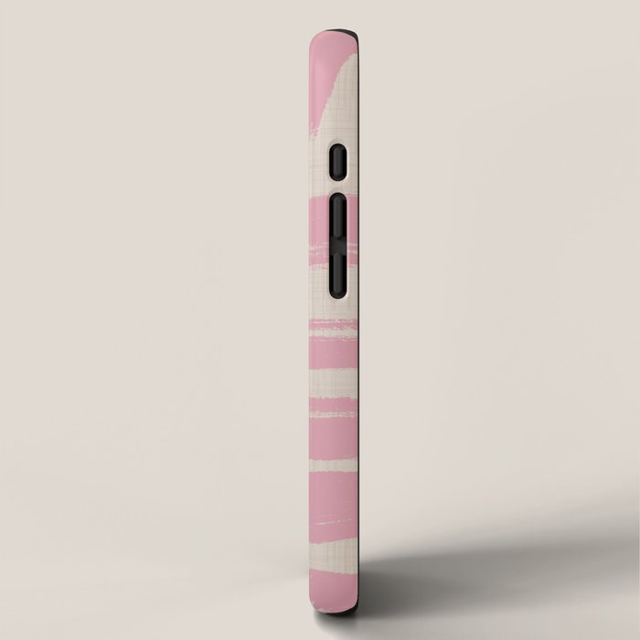 Blush Brushstrokes - Abstract Mid Century Modern iPhone Case Gallery Image 2
