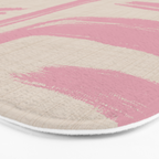 Blush Brushstrokes - Abstract Mid Century Modern Bath Mat Gallery Image 3