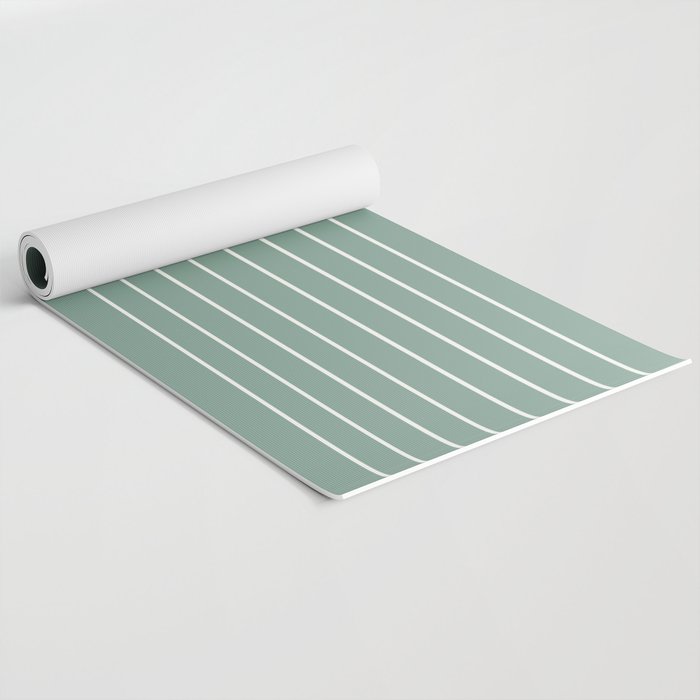 Minimal Arch XXXVII Natural Green Modern Geometric Lines Yoga Mat Gallery Image 2