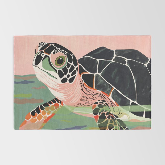Cute Turtle  Rug Gallery Image 2