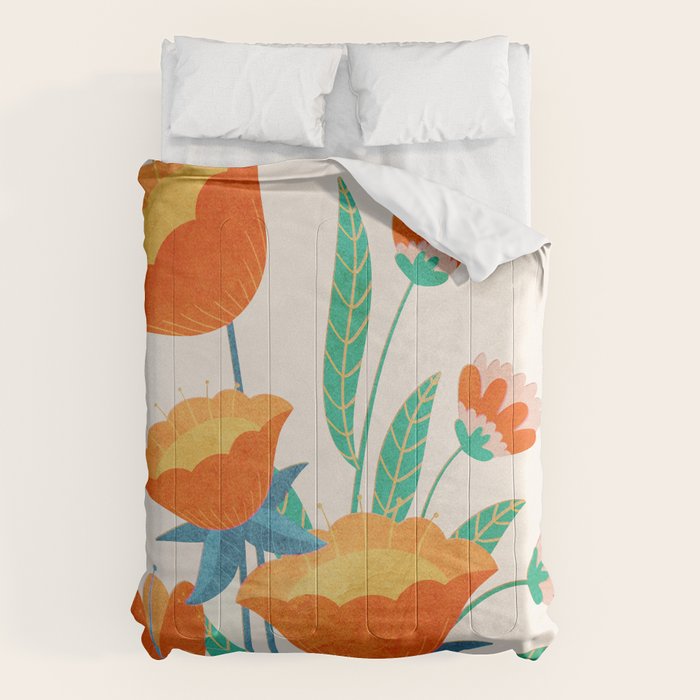 Summer Flowers I Comforter Gallery Image 1