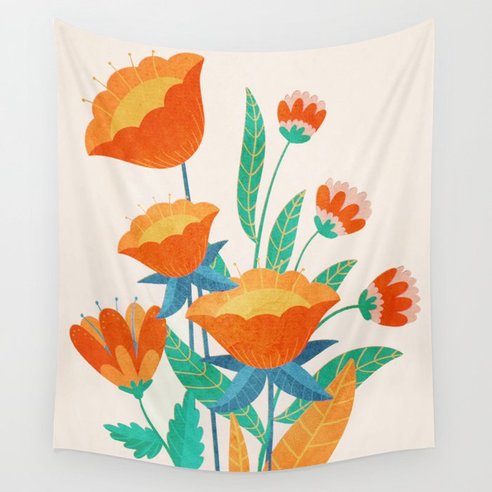 Summer Flowers I Wall Tapestry Gallery Image 4