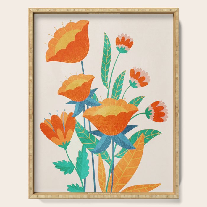 Summer Flowers I Serving Tray Gallery Image 1